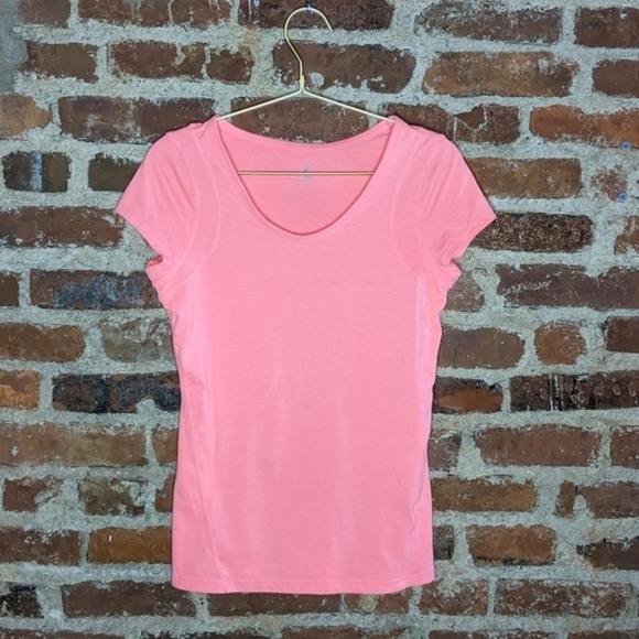 Z by Zella Small Bright Coral Short Sleeve Athletic Shirt‎ - Picture 1 of 8